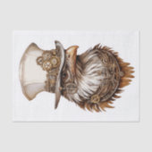 Steampunk Quirky Ungewöhnliches Hühnerdekoupage Rt Seidenpapier (Vorderseite)