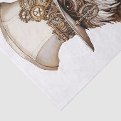 Steampunk Quirky Ungewöhnliches Hühnerdekoupage Rt Seidenpapier (Ausschnitt)