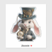 Steampunk Rabbit Art Aufkleber (Blatt)
