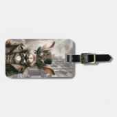 Steampunk Rabbit in London Gepäckanhänger (Vorderseite horizontal)