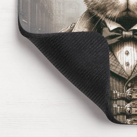 Steampunk Rabbit in London Mousepad (Ecke)