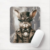 Steampunk Rabbit in London Mousepad (Mit Mouse)