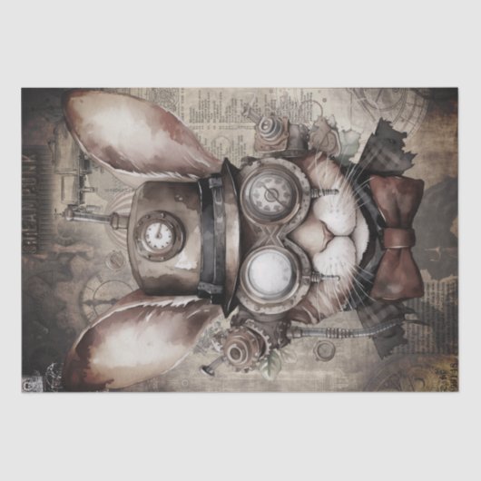 Steampunk Rabbit Seidenpapier (Vorderseite)