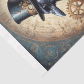 Steampunk-Rabe-Decoupage Seidenpapier (Detail)