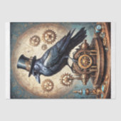 Steampunk-Rabe-Decoupage Seidenpapier (Vorderseite)
