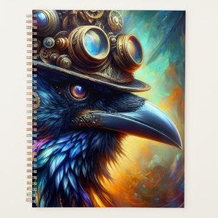Steampunk-Raben-Planer-Notizbuch Planer