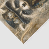Steampunk-Raccoon in Coat-Portrait DS4R-Decoupage Seidenpapier (Ausschnitt)