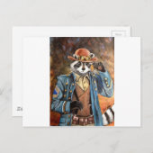 Steampunk Raccoon Postkarte (Vorne/Hinten)