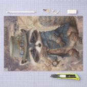 Steampunk Raccoon Seidenpapier (Handwerk)