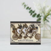 Steampunk-Radfahrer Postkarte (Stehend Vorderseite)