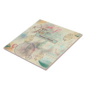 Steampunk-Radschiffe und Werkzeuge Küche Fliese (Seite)