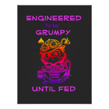 Steampunk-Ramen-Katze Lustiges Anime-Gaming-Poster