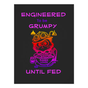 Steampunk-Ramen-Katze Lustiges Anime-Gaming-Poster Poster