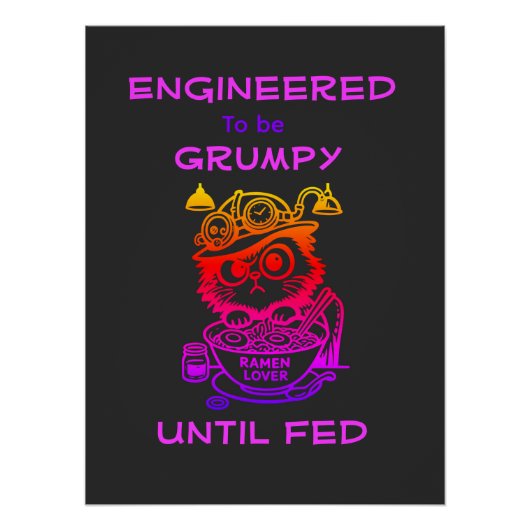 Steampunk-Ramen-Katzenposter Poster (Vorderseite)