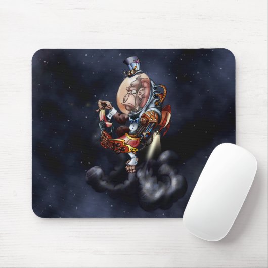 Steampunk Raum-Schimpanse Mousepad (Mit Mouse)