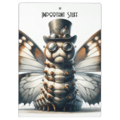 Steampunk-Raupe Klemmbrett (Rückseite)