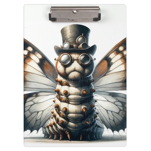 Steampunk-Raupe Klemmbrett (Vorderseite)