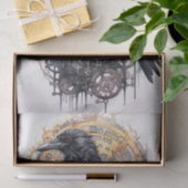 Steampunk Raven 4 Decoupage Paper Seidenpapier (Geschenk)