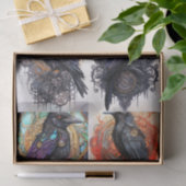 Steampunk Raven Collage 1 Dekoupage Paper Seidenpapier (Geschenk)