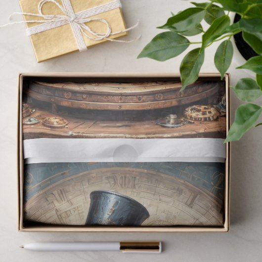 Steampunk Raven Decoupage Seidenpapier (Geschenk)