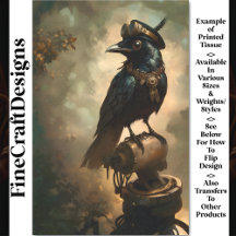 Steampunk Raven, Goggles & Collar BQ8 Decoupage