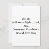 Steampunk Raven Halloween Einladung (Rückseite)