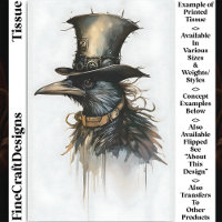 Steampunk Raven in Top Hat & Collar BQ5 Dekoupage