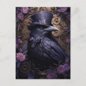 Steampunk Raven Postkarte (Vorderseite)