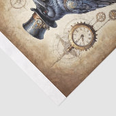 Steampunk Raven with top hat and watches Seidenpapier (Ausschnitt)