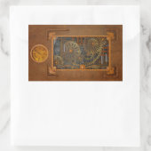 Steampunk Rechteckiger Aufkleber (Tasche)