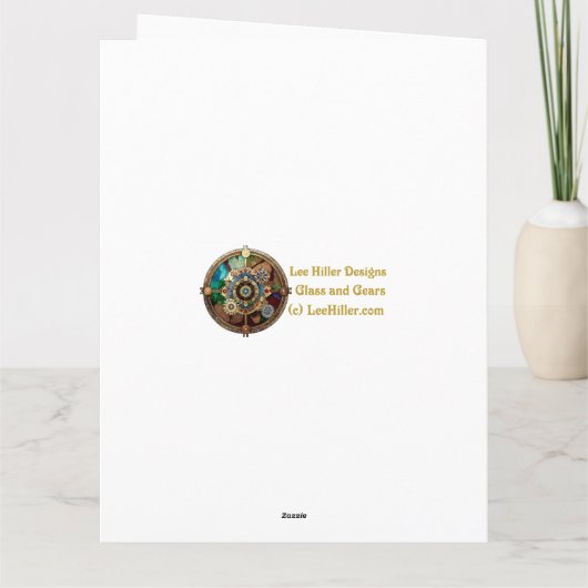 Steampunk Red Blue Goggles Graffiti Karte (Rückseite)