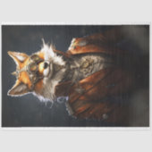 Steampunk Red Fox Uniform Decoupage Seidenpapier (Vorderseite)