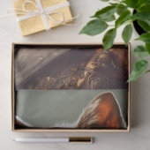 Steampunk Red Fox Victorian Style Decoupage Seidenpapier (Geschenk)