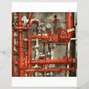 Steampunk - Red pipe headache Flyer