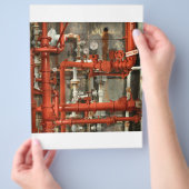 Steampunk - Red pipe headache Flyer (Hand)