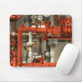 Steampunk - Red pipe headache Mousepad (Mit Mouse)