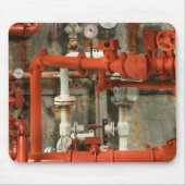 Steampunk - Red pipe headache Mousepad (Vorne)