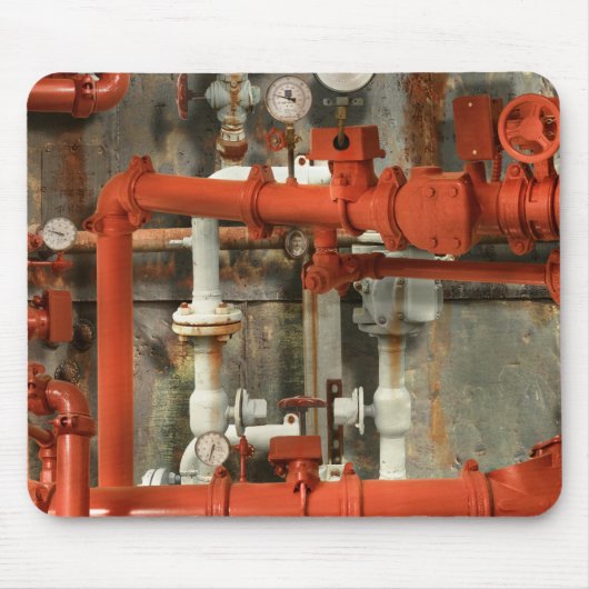 Steampunk - Red pipe headache Mousepad (Vorne)