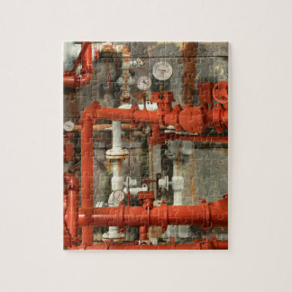 Steampunk - Red pipe headache Puzzle