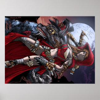 Steampunk Red Poster