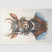 Steampunk Reindeer Gears Goggles Vest D8 Decoupage Seidenpapier (Vorderseite)