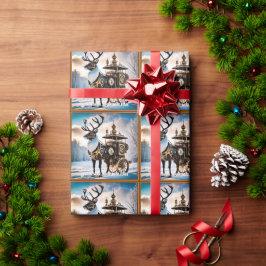 Steampunk Reindeer Geschenkpapier