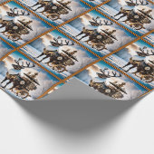 Steampunk Reindeer Geschenkpapier (Ecke)