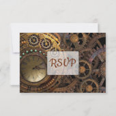 Steampunk Renaissance Wedding RSVP-Karte RSVP Karte (Rückseite)