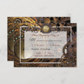 Steampunk Renaissance Wedding RSVP-Karte RSVP Karte (Vorne/Hinten)