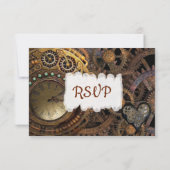 Steampunk Renaissance Wedding RSVP-Karte RSVP Karte (Rückseite)