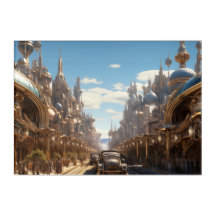 Steampunk Retro Futuristic Street