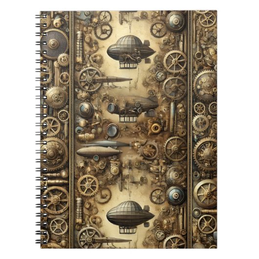 Steampunk Retro-Futuristisch Notizblock (Vorderseite)