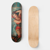 Steampunk-Retro-futuristische Pinup-Mädchen-Malere Skateboard (Vorderseite)