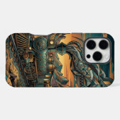 Steampunk Retro iPhone 16 Pro Max Hülle | Vintage (Rückseite (Horizontal))